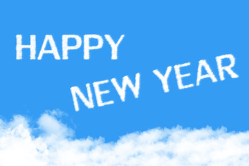 Fototapeta premium Happy New Year ,cloud concept