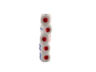 Dice isolated on white background