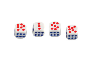 Risk Dice isolated on white background