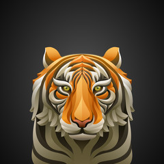 Vector illustrated tiger