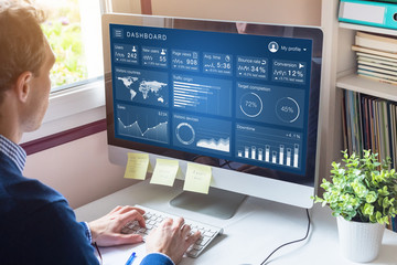 Digital marketing campaign data analytics report with metrics and key performance indicators (KPI)...