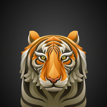 Vector illustrated tiger