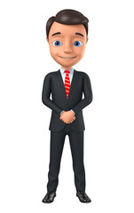 Businessman on white background. 3d rendering illustration.