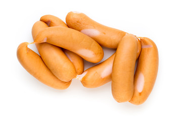 Pork sausage isolated on white background.