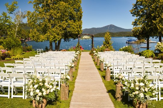 Wedding Place with Benches