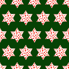 Seamless Watercolor Stars Pattern. Magic Festive Background. Hand Drawn Doodle Stars. Baby Design. Abstract Rapport for Wallpaper, Textile, Linen, Wrapping, Posters, Cards, Banner. New Year, Birthday 