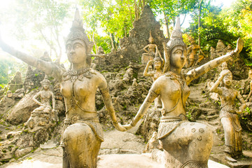 Statues at secret garden on the Koh Samui Island, Thailand
