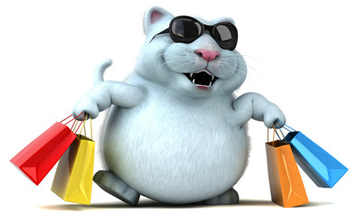 Fun cat - 3D Illustration