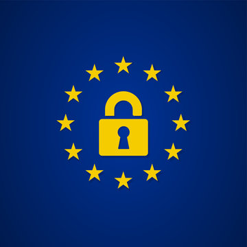 EU GDPR label illustration