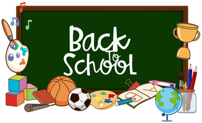 Obraz premium Back to School Element on White Background