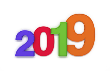     New Year 2019 - 3D Rendered Image 