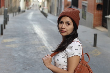 Fototapeta premium Gorgeous woman with copy space