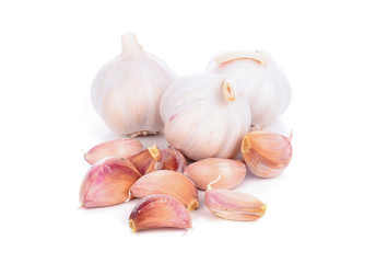 garlic isolated on white background