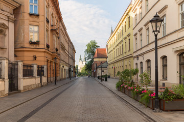 Fototapeta na wymiar Krakow. Old town and historical street