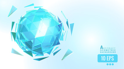 Abstract triangle sphere on white BG © jolygon