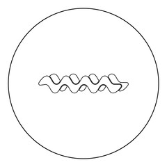 Wave  icon black color in circle or round