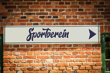 Fototapeta na wymiar Schild 318 - Sportverein