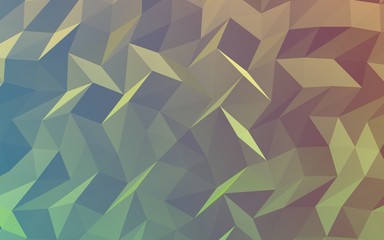 Abstract triangle geometrical green background. Geometric origami style with gradient