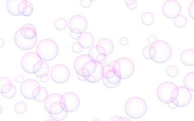 Light pastel colored background with pink bubbles. Wallpaper, texture with bubbles.
