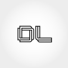 Initial Letter DL Logo Template Design