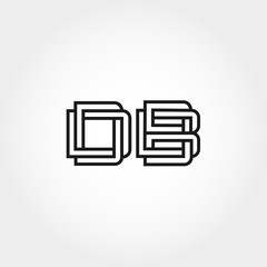 Initial Letter DB Logo Template Design