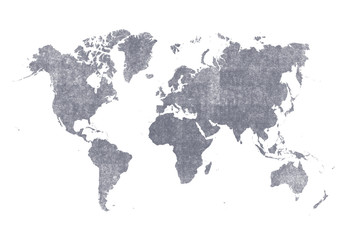 old brown map of the world ,Silhouette background
