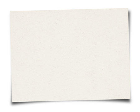White Paper sheet isolated on white background