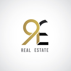 Vector real estate logo design template.