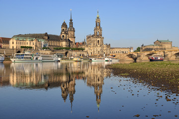  Hofkirche or Cathedral of Holy Trinity - baroque church in Dresden, Sachsen, Germany