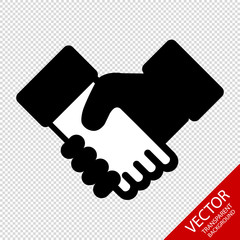 Shaking Hands - Business Vector Icon - Isolated On Transparent Background