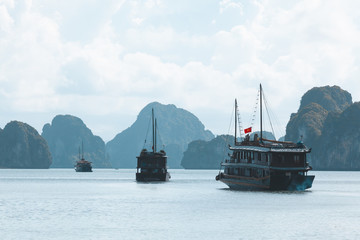 Fototapeta na wymiar Halong Bay in Vietnam