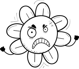 Fototapeta premium Angry Cartoon Flower