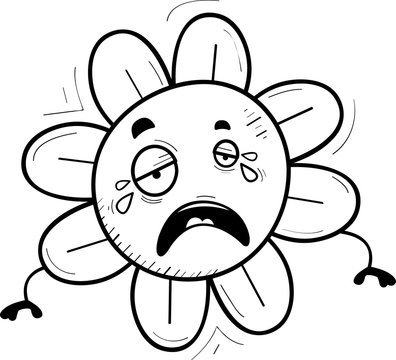 recommend clip art: Cartoon Flower Crying