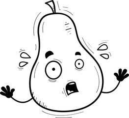 Scared Cartoon Pear