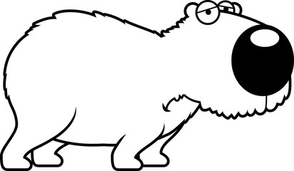 Sad Cartoon Capybara