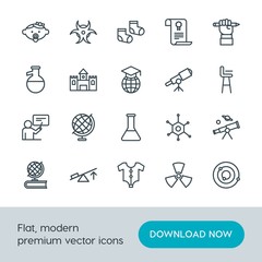 Modern Simple Set of science, education, kids and toys Vector outline Icons. Contains such Icons as  success,  clothing,  diploma,  planet and more on white background. Fully Editable. Pixel Perfect.