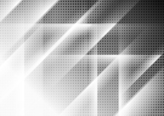 Contrast white and black tech geometric background