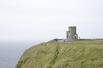 Fototapeta na wymiar O'Brien's Tower on highest point of Cliffs of Moher