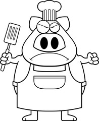 Angry Cartoon Pig Chef
