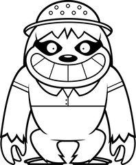 Cartoon Sloth Safari