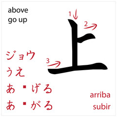 Above. Japanese flash card vector design for students