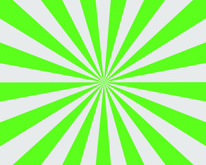 Flat Green Sunburst rays sunbeam background vector