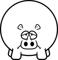 Sad Cartoon Rhino