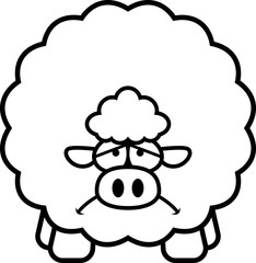 Sad Cartoon Sheep