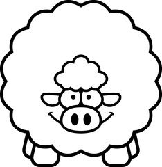 Happy Cartoon Sheep