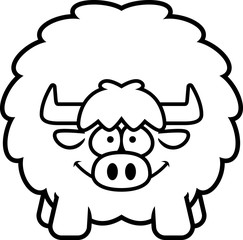 Happy Cartoon Yak