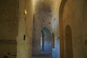 Interior at Abbaye de Montmajour in Provence in France