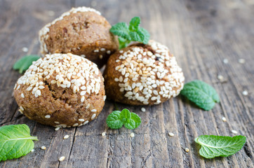 Healthy vegetarian cereal snacks concept.