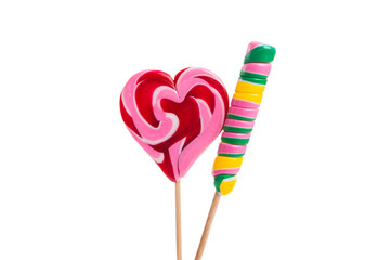 lollipops on a stick isolated