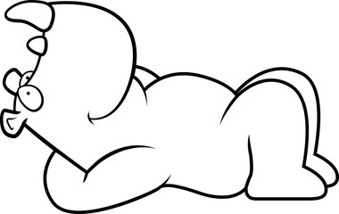 Cartoon Rhino Resting